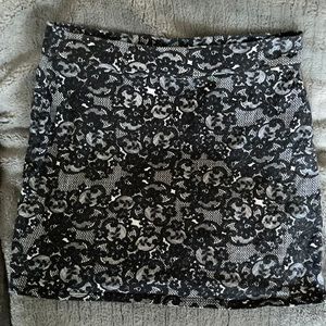 Charlotte Russe lace print mini skirt L